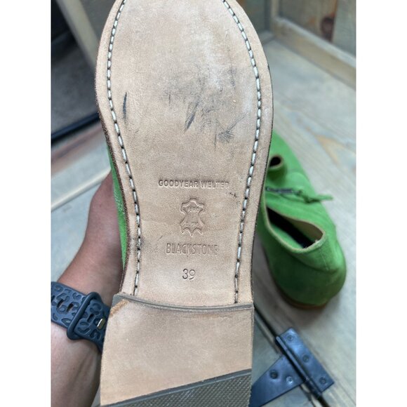 Blackstone Womens Suede Boots Lime Green Size 9 EU39 - Picture 6 of 7